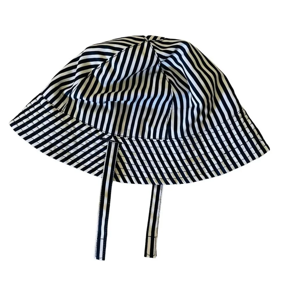 Baby Bucket Hat 12 to 18M Recycled Polyester Striped Navy White
